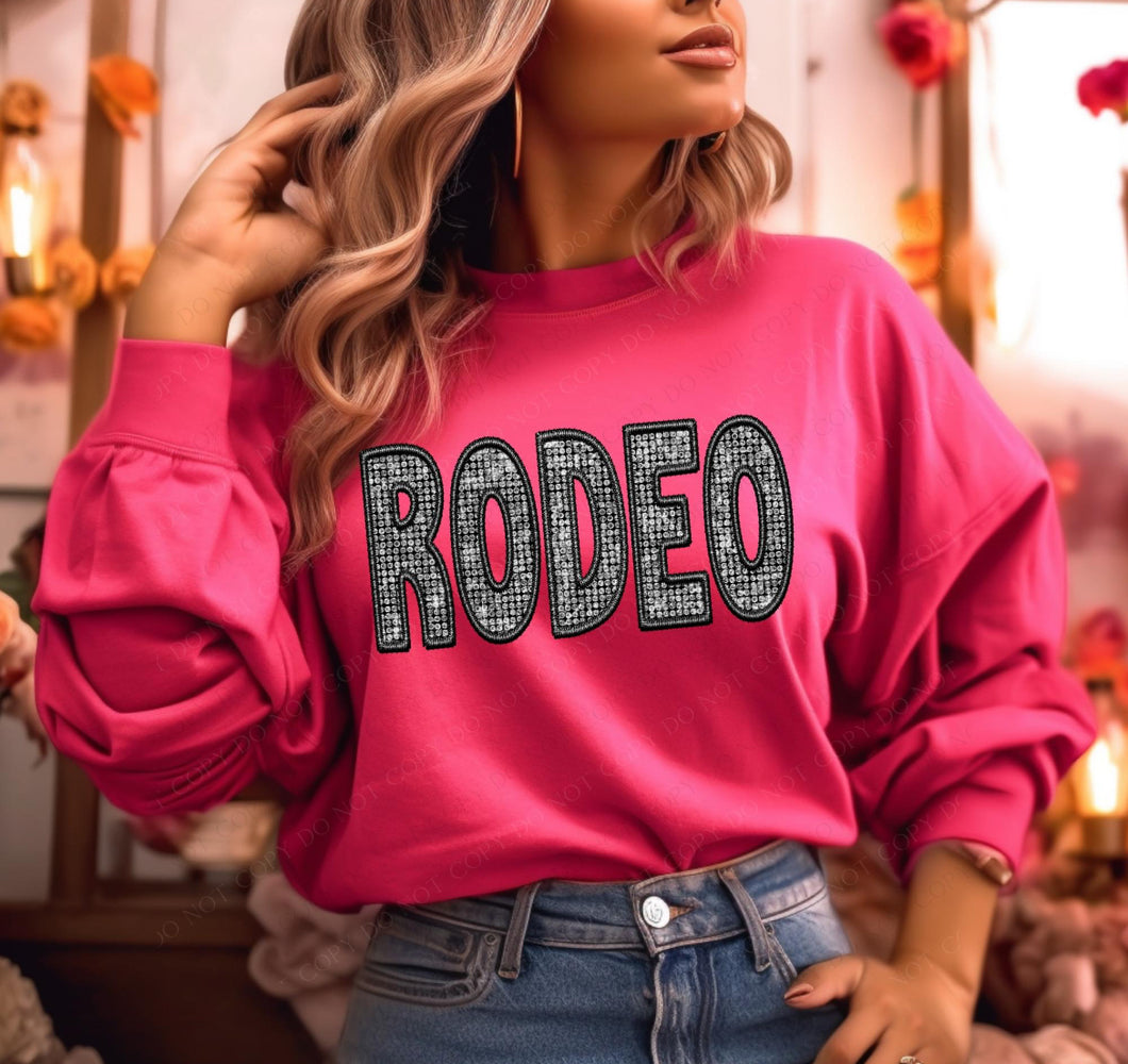 Rodeo (faux diamond bling embroidered look) - DTF