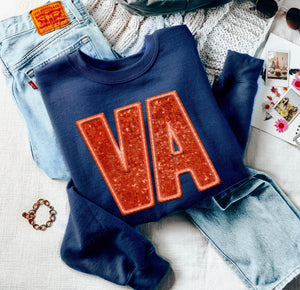 VA - Virginia (Sequins/Embroidery look) - DTF