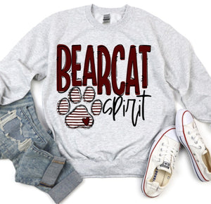 Team Go Spirit Bearcat (Paw Print - Maroon) - DTF