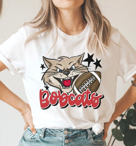 Bobcats Mascot (stars - red) - DTF