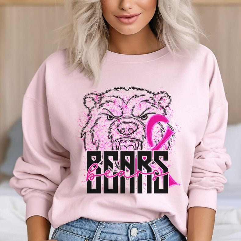 Bears Mascot (breast cancer) - DTF