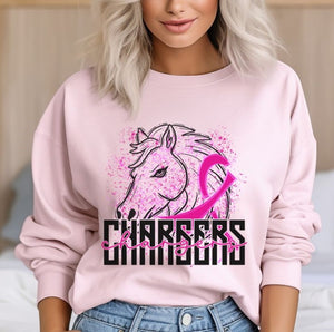 Chargers (2) Mascot (breast cancer) - DTF