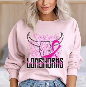 Longhorns Mascot (breast cancer) - DTF