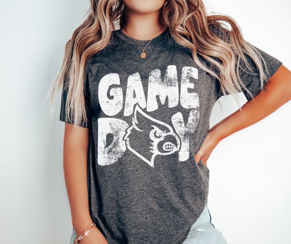 Game Day Cardinals Mascot (white) - DTF