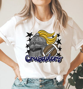 Crusaders Mascot (stars - navy) - DTF