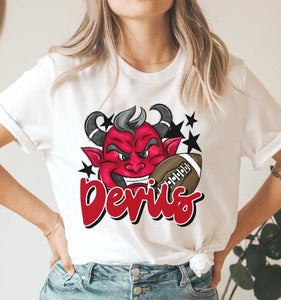 Devils Mascot (stars - red) - DTF