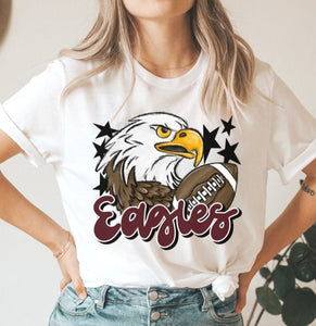 Eagles Mascot (stars - maroon) - DTF
