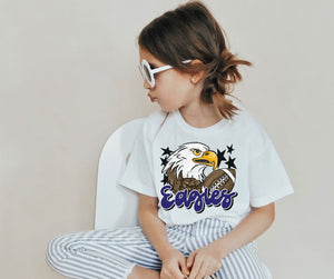Eagles Mascot (stars - navy) - YOUTH - DTF