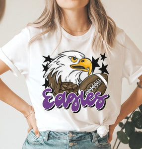 Eagles Mascot (stars - purple) - DTF