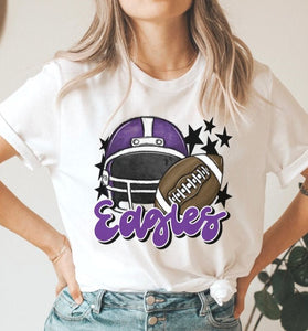 Eagles Mascot (stars - purple helmet) - DTF