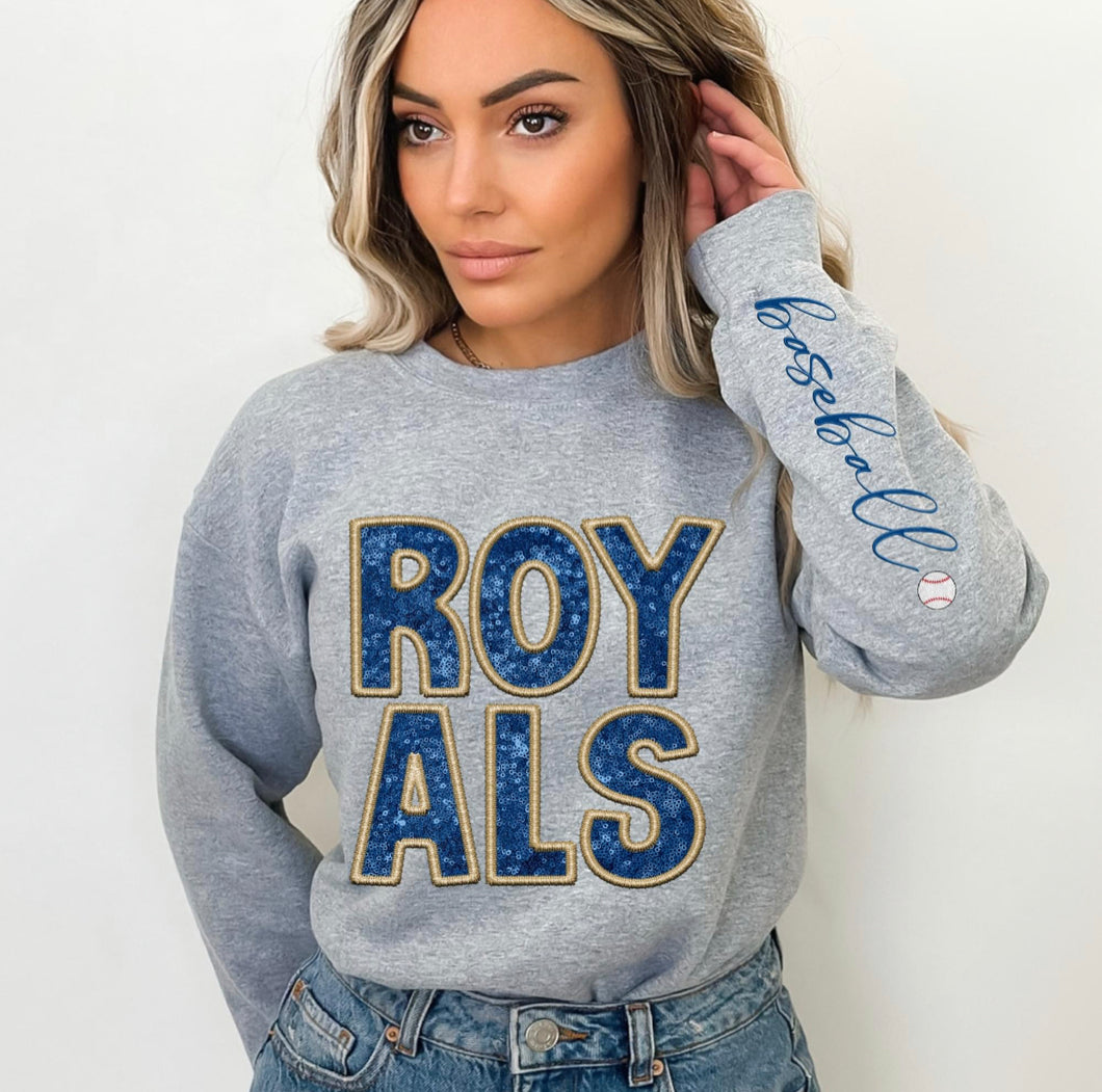 Royals (Baseball - Sequins/Embroidery look) - DTF