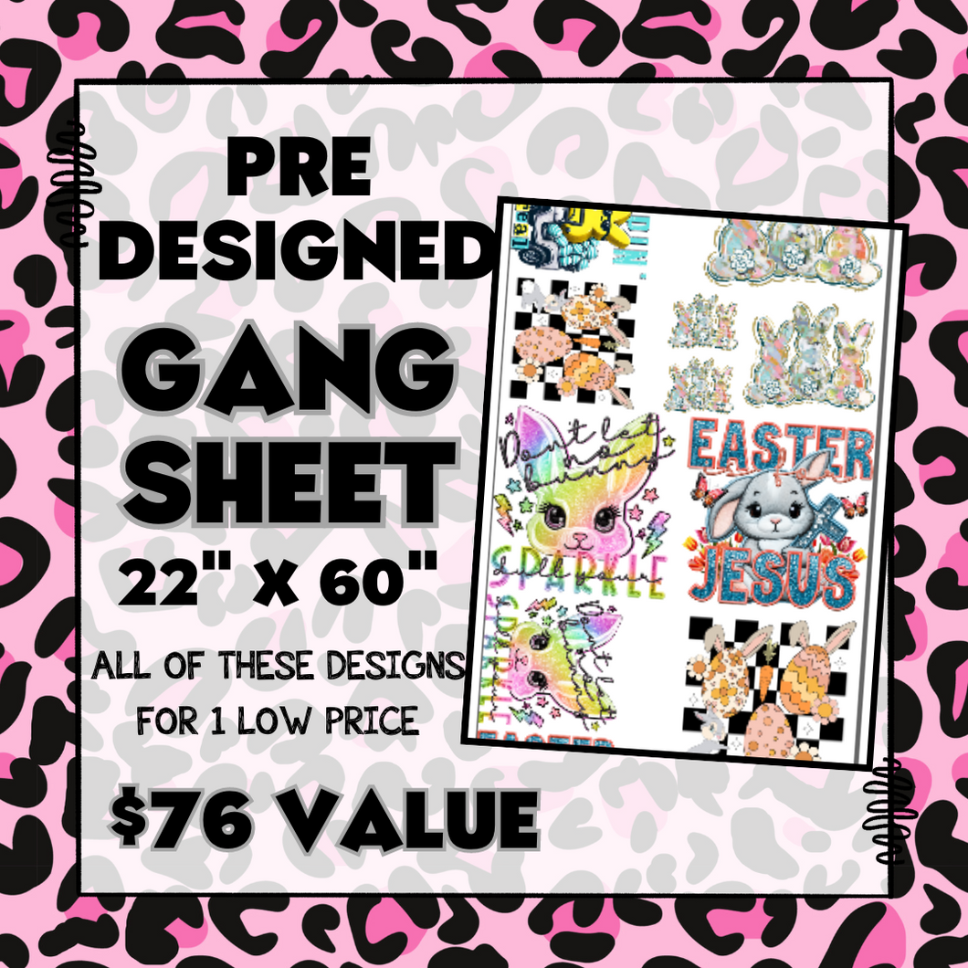 Pre-designed Gang Sheet - Easter