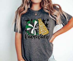 Harvesters Cheer (megaphone - green/gold/black) - DTF