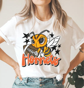 Hornets Mascot (stars - orange) - DTF