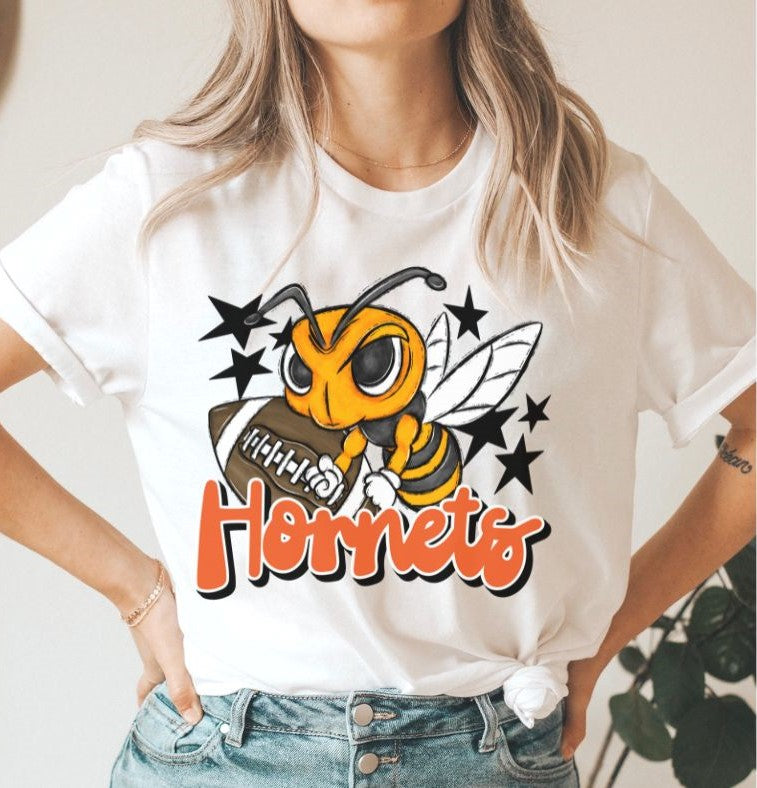 Hornets Mascot (stars - orange) - DTF