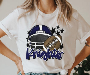 Knights Mascot (stars - navy helmet) - DTF
