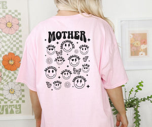 Mother Smile Face - 2-in-1 (front/back design) - single color SPT
