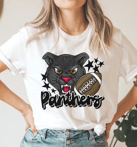Panthers Mascot (stars -black) - DTF