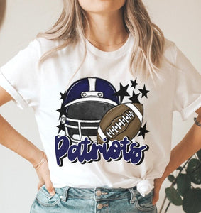Patriots Mascot (stars - navy) - DTF