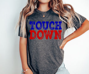Touch Down (red/royal blue) - DTF