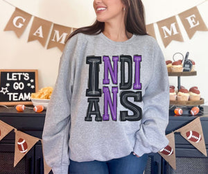 Indians - purple/black (Sporty Mascots) - DTF