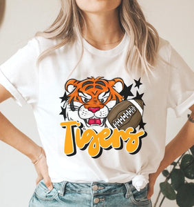 Tigers Mascot (stars - yellow gold) - DTF