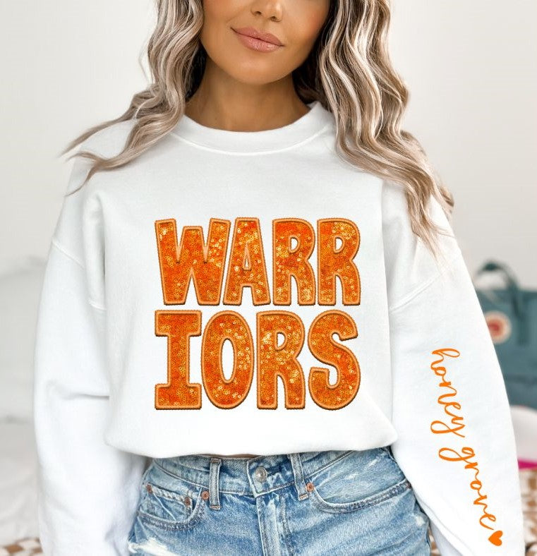 Warriors (Honey Grove - Sequins/Embroidery look) - DTF
