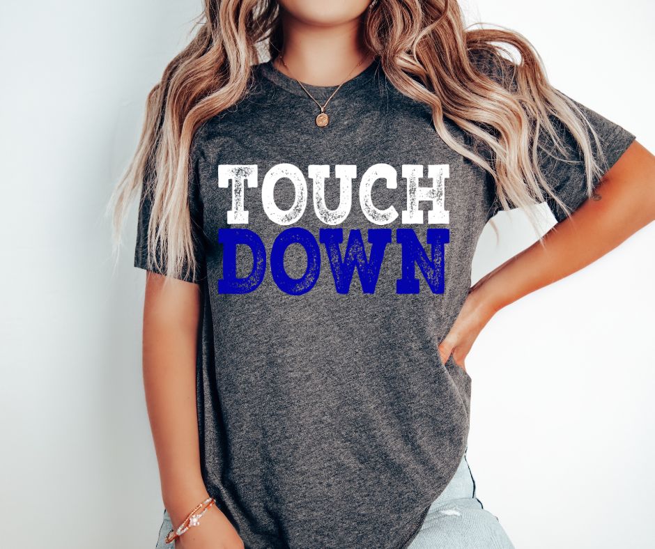 Touch Down (white/royal blue) - DTF