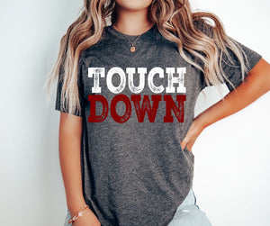 Touch Down (white/maroon) - DTF