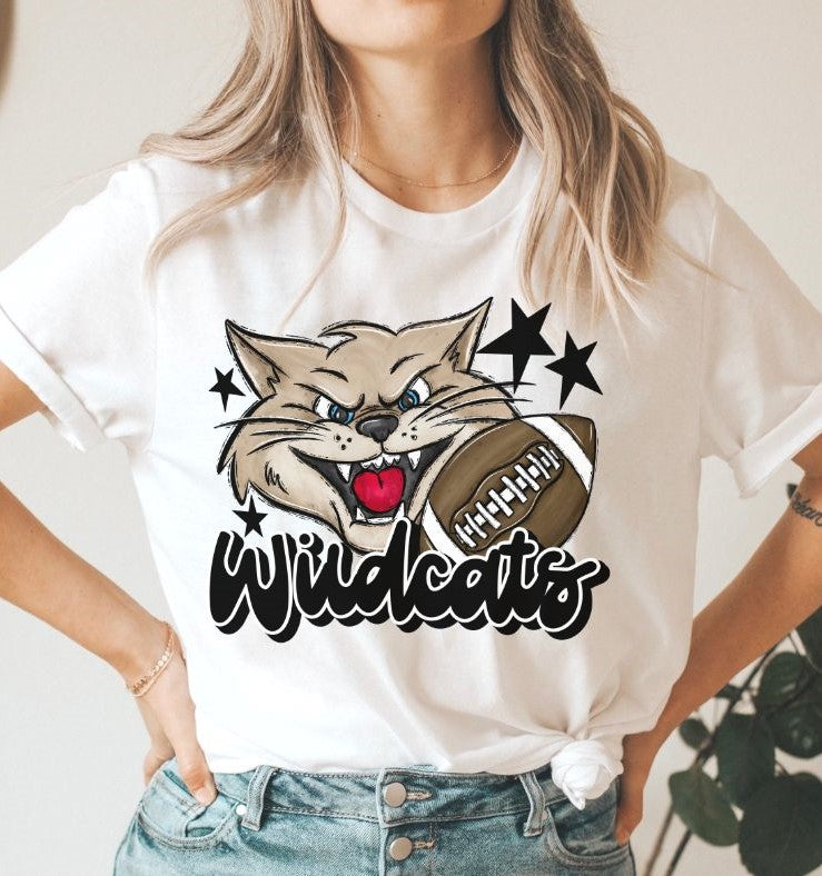 Wildcats Mascot (stars - black) - DTF
