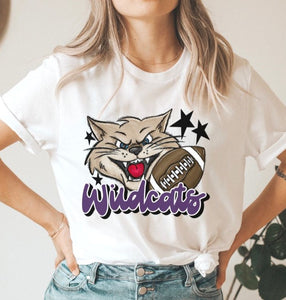 Wildcats Mascot (stars - purple) - DTF