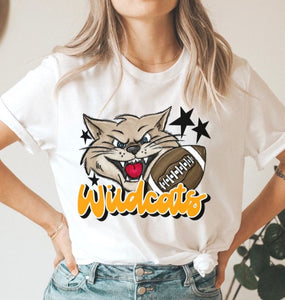 Wildcats Mascot (stars - yellow gold) - DTF