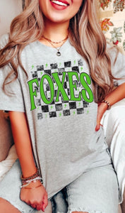 Foxes (green/black) - DTF