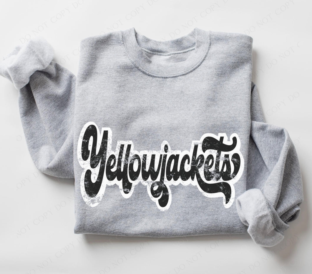 YellowJackets (retro black and white) - DTF