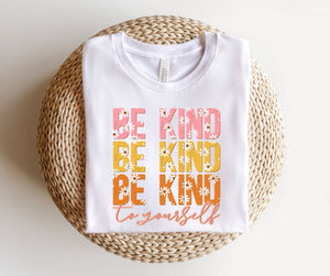 Be Kind to Yourself Retro Daisies - DTF