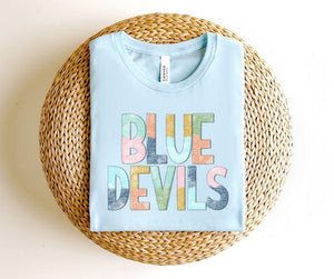 Blue Devils Multi-Colored Mascot - DTF