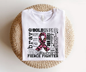 Breast Cancer Word Art - DTF