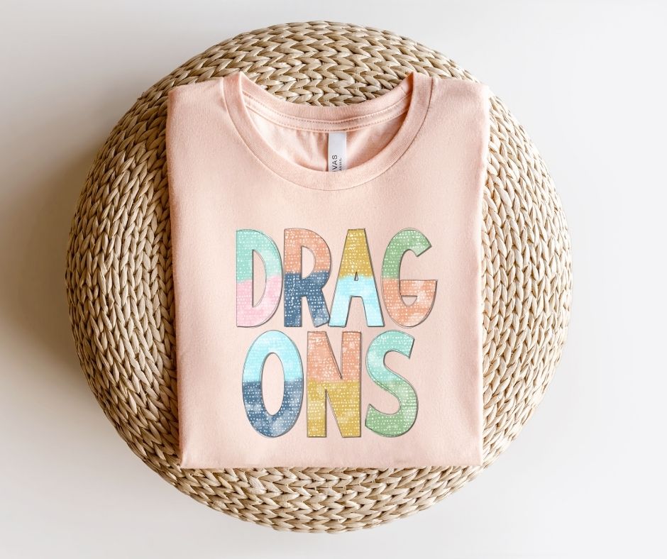 Dragons Multi-Colored Mascot (YOUTH) - DTF