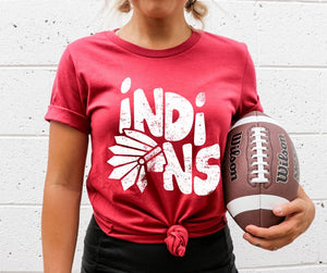 Indians Mascot (white) YOUTH - DTF