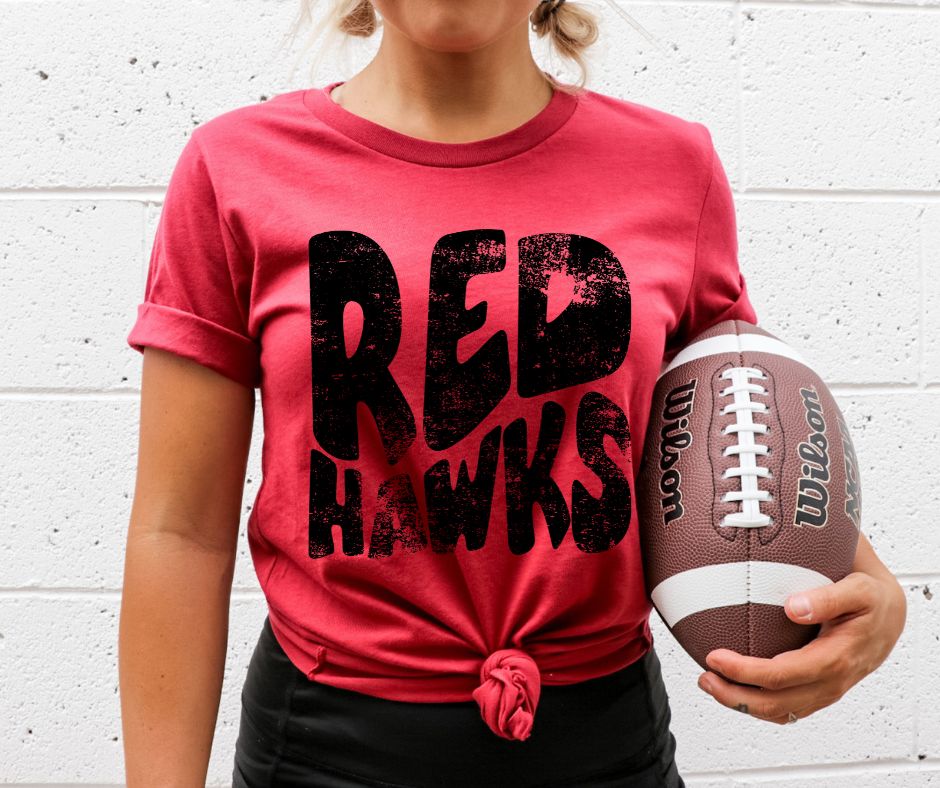 Redhawks Mascot (black) - DTF