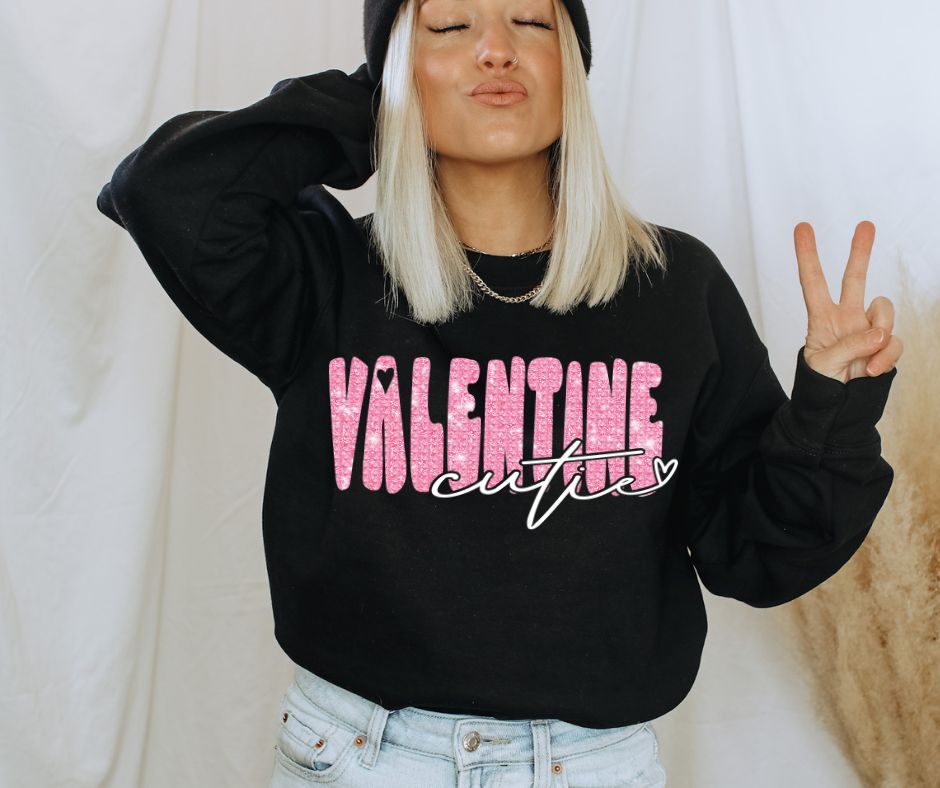 Valentine Cutie with Bling - DTF
