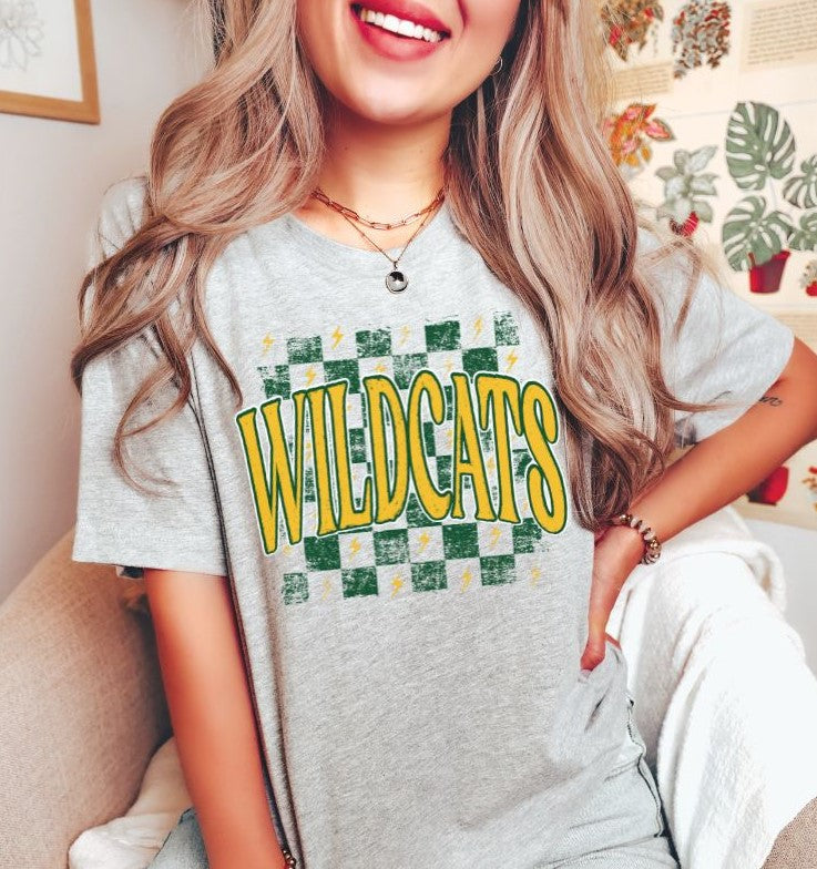 Wildcats checkerboard (green/gold) - DTF