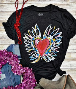 Heart with wings t-shirt