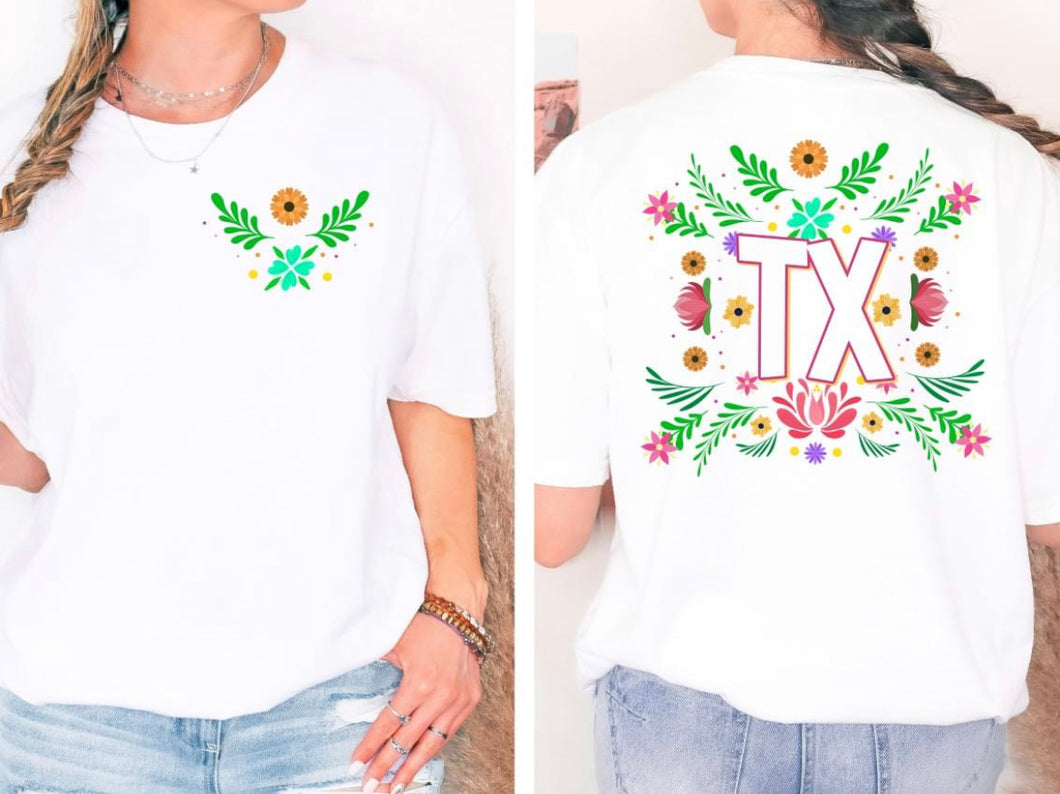 Mexican Embroidery States - Texas (2-in-1, front/back design) - DTF