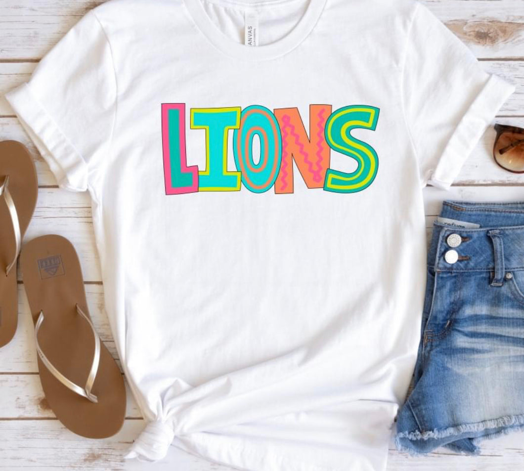 Lions (doodle letters) - DTF