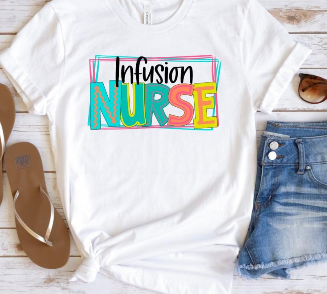 Infusion Nurse (doodle letters) - DTF