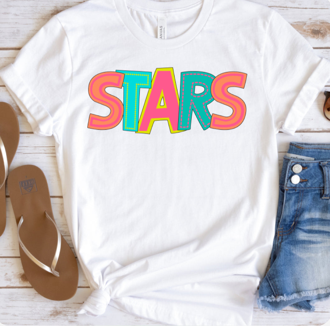 Stars (doodle letters) - DTF