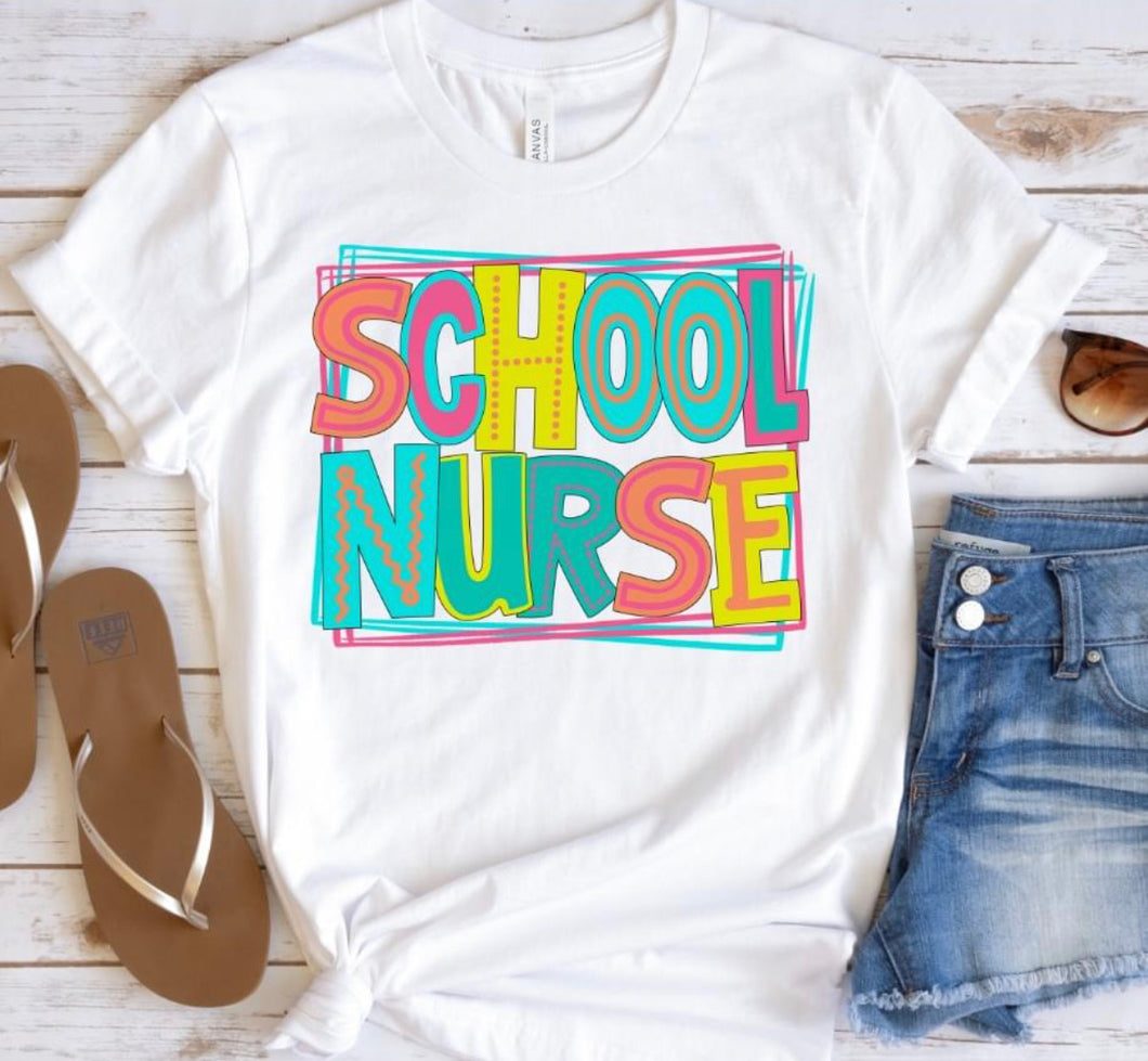 School Nurse (doodle letters) - DTF