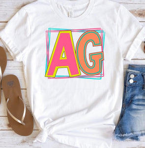 AG (doodle letters) - DTF