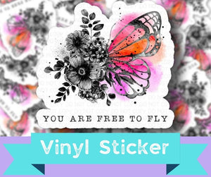 You are Free to Fly - sticker
